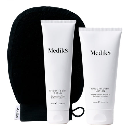 Tuotesetti vartalon ihon hoitoon ja kuorintaan