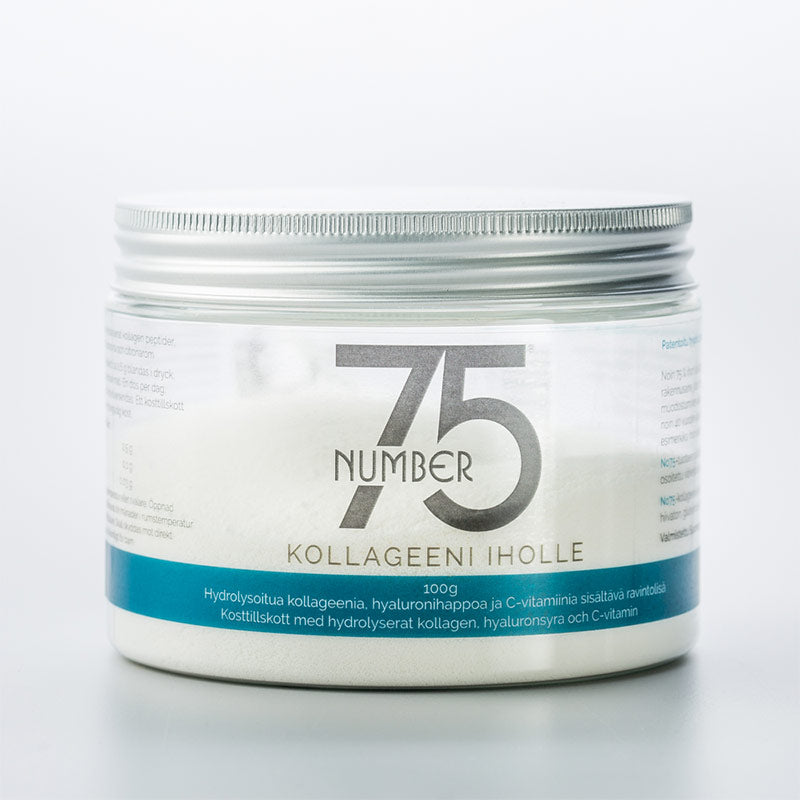 100g purkki kollageenijauhetta ihon hyvinvointiin.