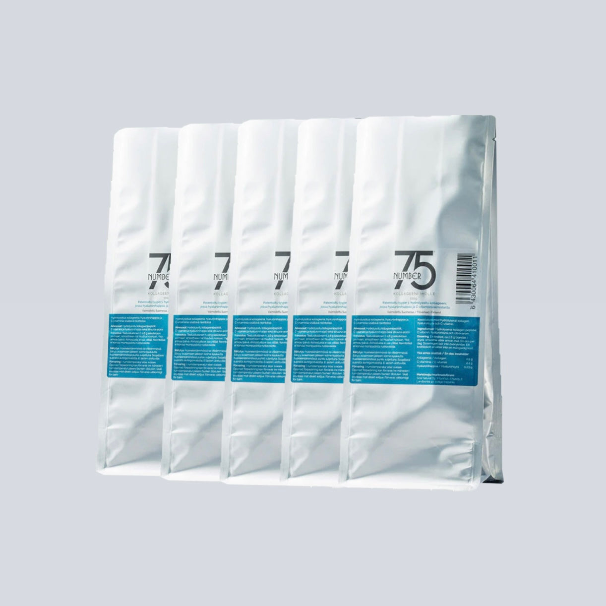 No75 kollageenin viiden täyttöpussin setti