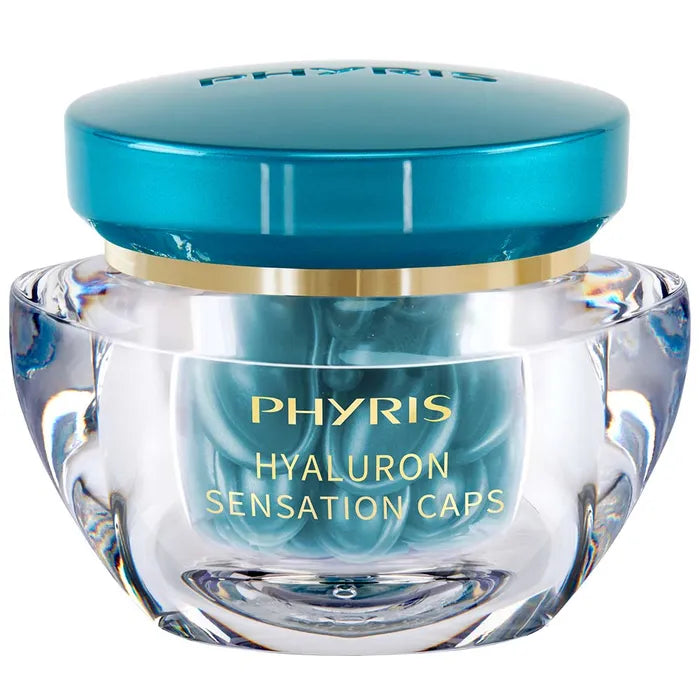 Hyaluronihappoa sisältävät tehoainekapselit kosteuttamaan ihoa.