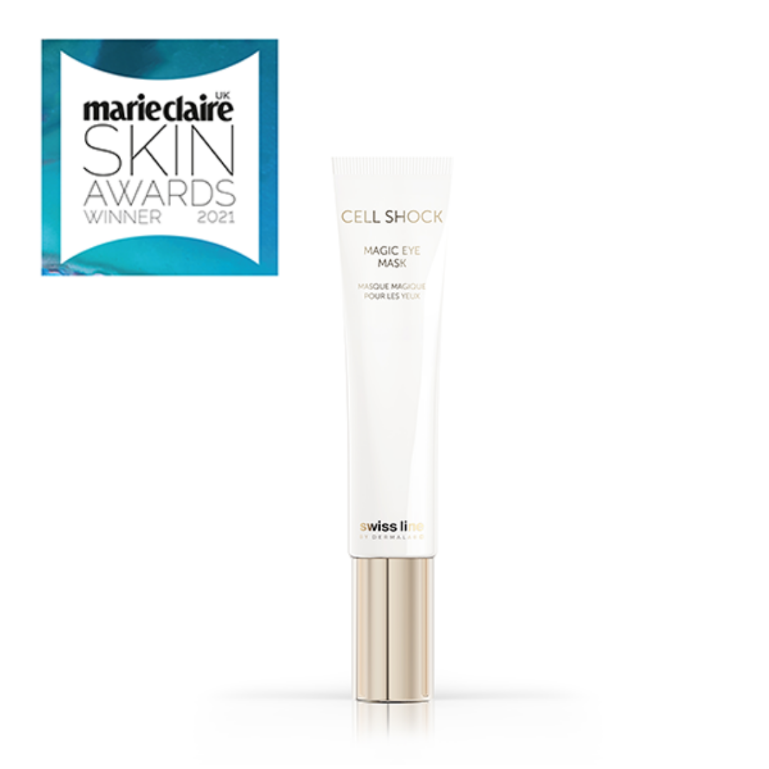 Monitoiminen silmänympärysvoide ja silmänympärysnaamio, joka poistaa turvotusta ja juonteita sekä kiinteyttää.